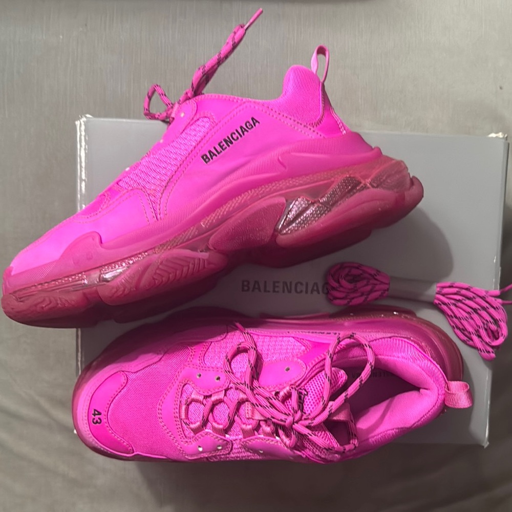 Balenciaga Hot Pink Athletic Shoes